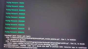 Cracking PDF Passwords Using Python | Educational Purpose Only