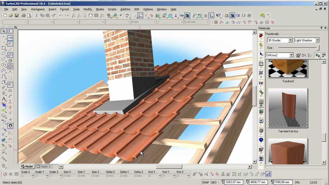 Tak og reisverk med turbocad del1 av 2. youtube Stuen og farve