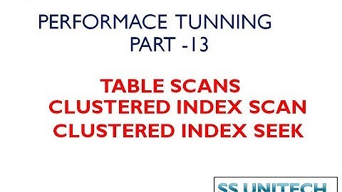 What is Index Scan ,Index Seek and Table Scan | Sql server performance tuning Part 13