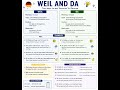 🇩🇪 Weil oder da?Both mean “because” in German — but the sentence structure is important! ✨✅