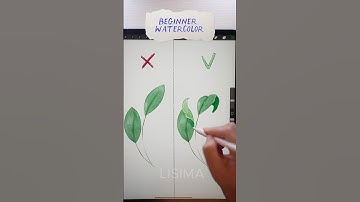 Learn to draw watercolor leaves in Procreate – easy tutorial for beginners #beginnerpainting