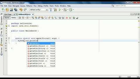 Java Netbeans - Hello World