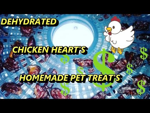 Homemade Dog Treat's - Dehydrated Chicken Heart's