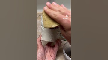 Poppy inlay #pottery #satisfyingart #artpottery #ceramics #potteryvideo