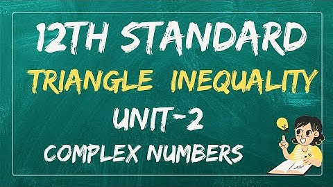 TN12th Maths,UNIT-2, Triangle Inequality Theorem,Complex Numbers,n
