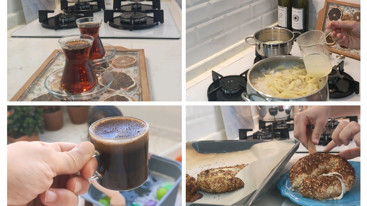 BİR GÜN İÇİN PRATİK YEMEK TARİFLERİ ???? KAHVALTIYA PRATİK SİMİT PESTO SOSLU MAKARNA TARİFİ ????