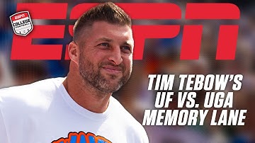 Tim Tebow walks through EverBank Stadium ahead of Florida vs. Georgia 🏟️ | SEC Network