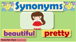 Learn the Synonyms | Words that are same in meaning | | Examples of synonyms | Lesson with quiz screenshot 4