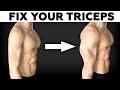 Workout Exercises To Fix TRICEPS ( Dumbbells & Can Do At Home )