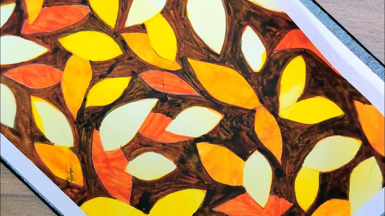 Negative Painting Practice | Inspired | Relaxing Art 