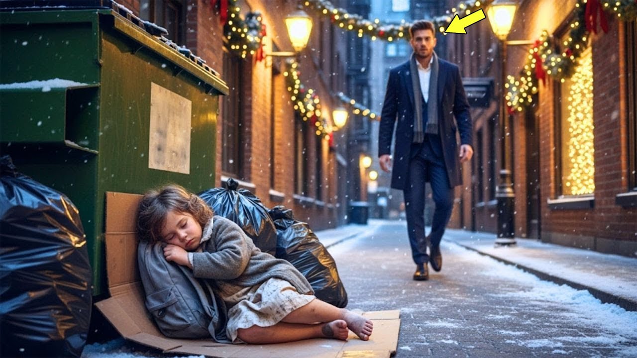 Single-Dad-CEO Fand Ein Kleines Mädchen Auf Müll Schlafend Heiligabend—Die Wahrheit Verblüffte Ihn…