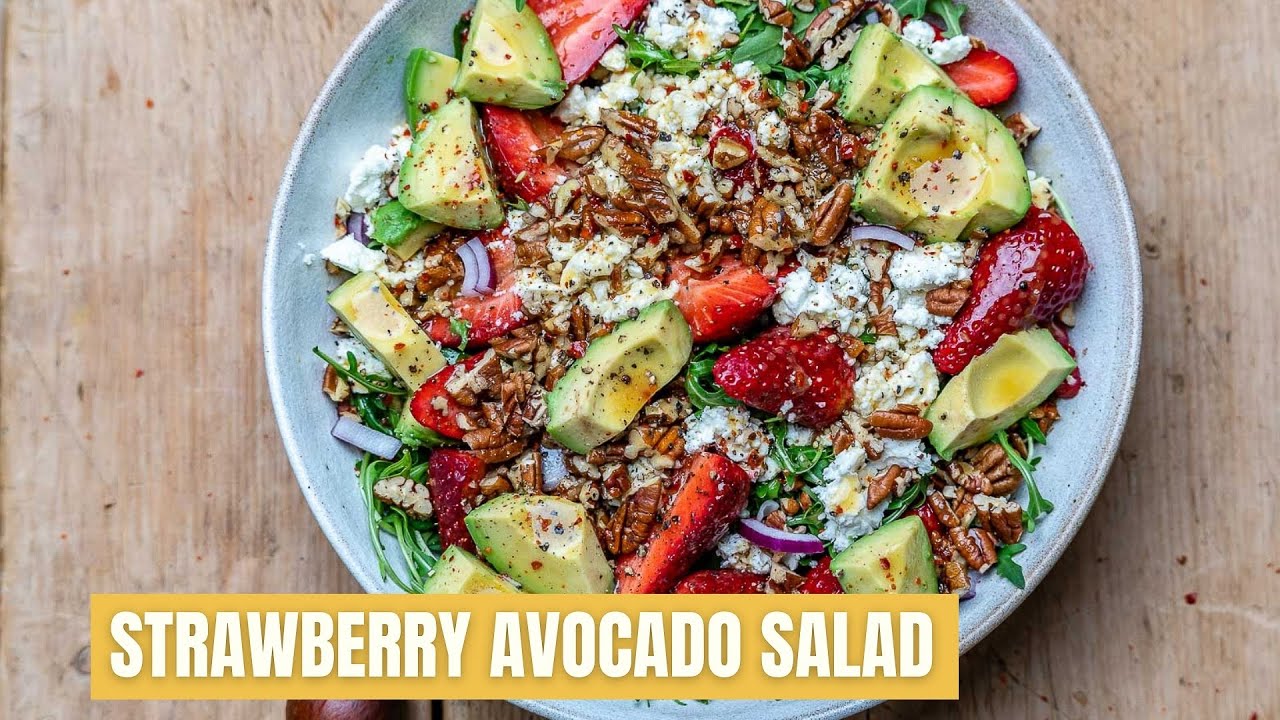 Strawberry Avocado Salad With Feta And Arugula - How To Make Strawberry Avocado Salad | Blondelish