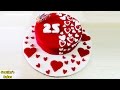 ❤ Anniversary Cake Recipe With Fondant | Upside Down Method of Baking in Hindi