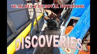 Ep. 98 - Teak Deck Removal Notebook:  Discoveries