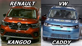 VW CADDY VS RENAULT KANGOO Crash Test