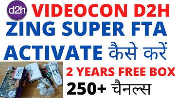 Zing Super FTA Videocon D2h Set Top Box Activation Video|How to Activate D2h Zing FTA Set Top Box|