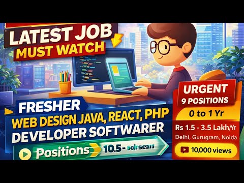 #latest Java,php,Android,flutter,web Developer Jobs for #Fresher,0-1 Year  |9 vacancy Urgent Hiring 