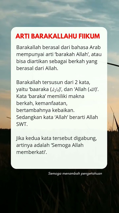Arti Barakallahu fiikum #shorts #motivasi #barakallahufiikum #fyp #islamicvideo