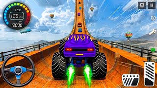 Extreme Vertical Mega Ramp Impossible Tracks 3D - Monster Truck Stunts Racing 3D - Android Gameplay screenshot 3
