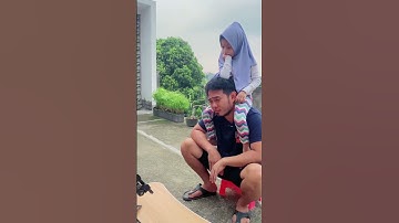 lagunya bikin aqilla dan papa candu 😅 #shorts