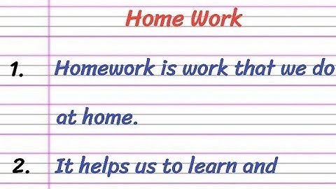 10 Lines Essay on Homework in English || Essay on Homework || Few Lines on Homework in English ||