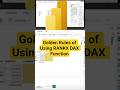 Golden Rules of Using RANKX DAX Function in Power BI #powerbi #dax #datavisualization #excel #coding