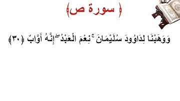 سورة ص الأية 30