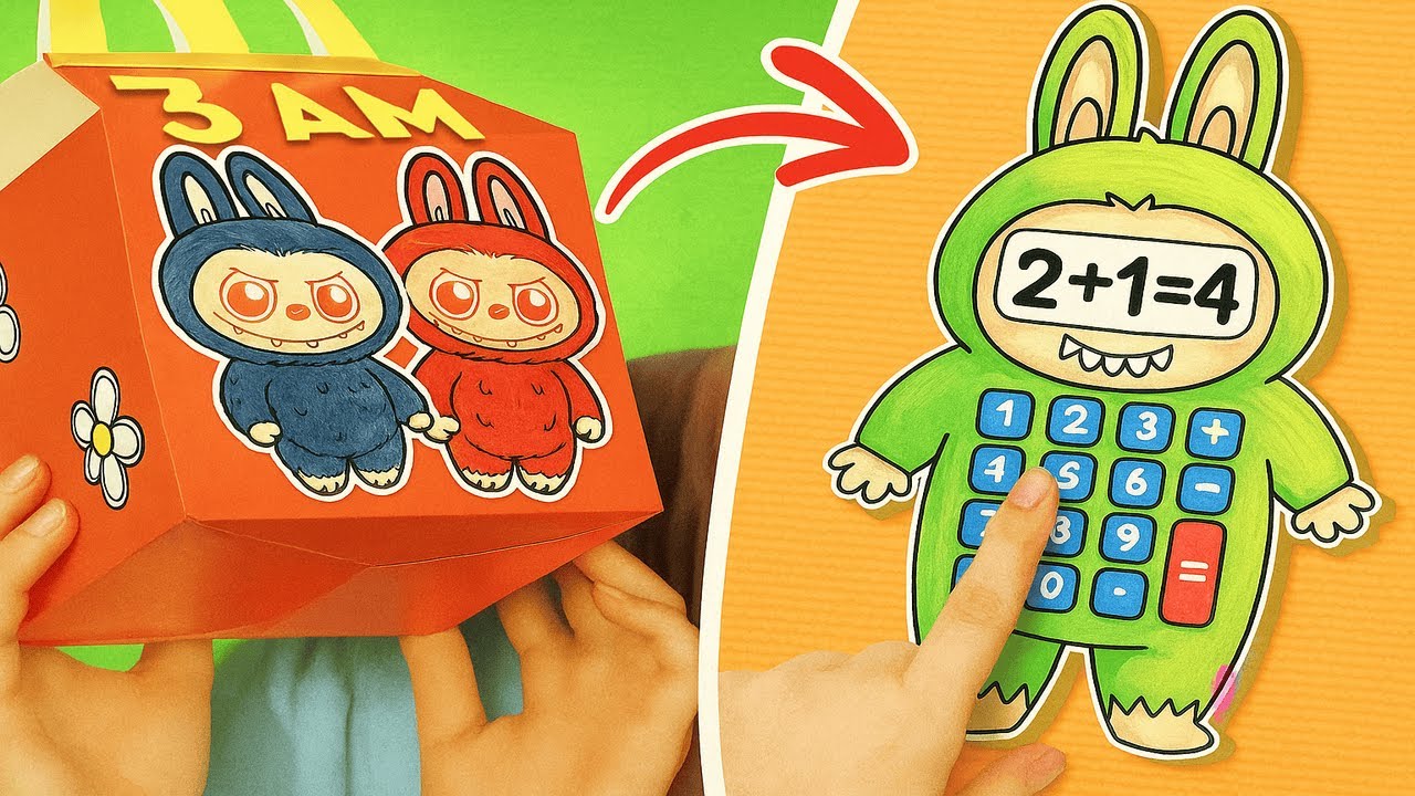 Labubu Math Labubu In Paper World 🧸 Best Gamebook And DIY Fun ️ - YouTube