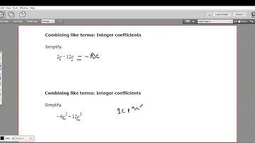 Combining like terms - integer coefficients