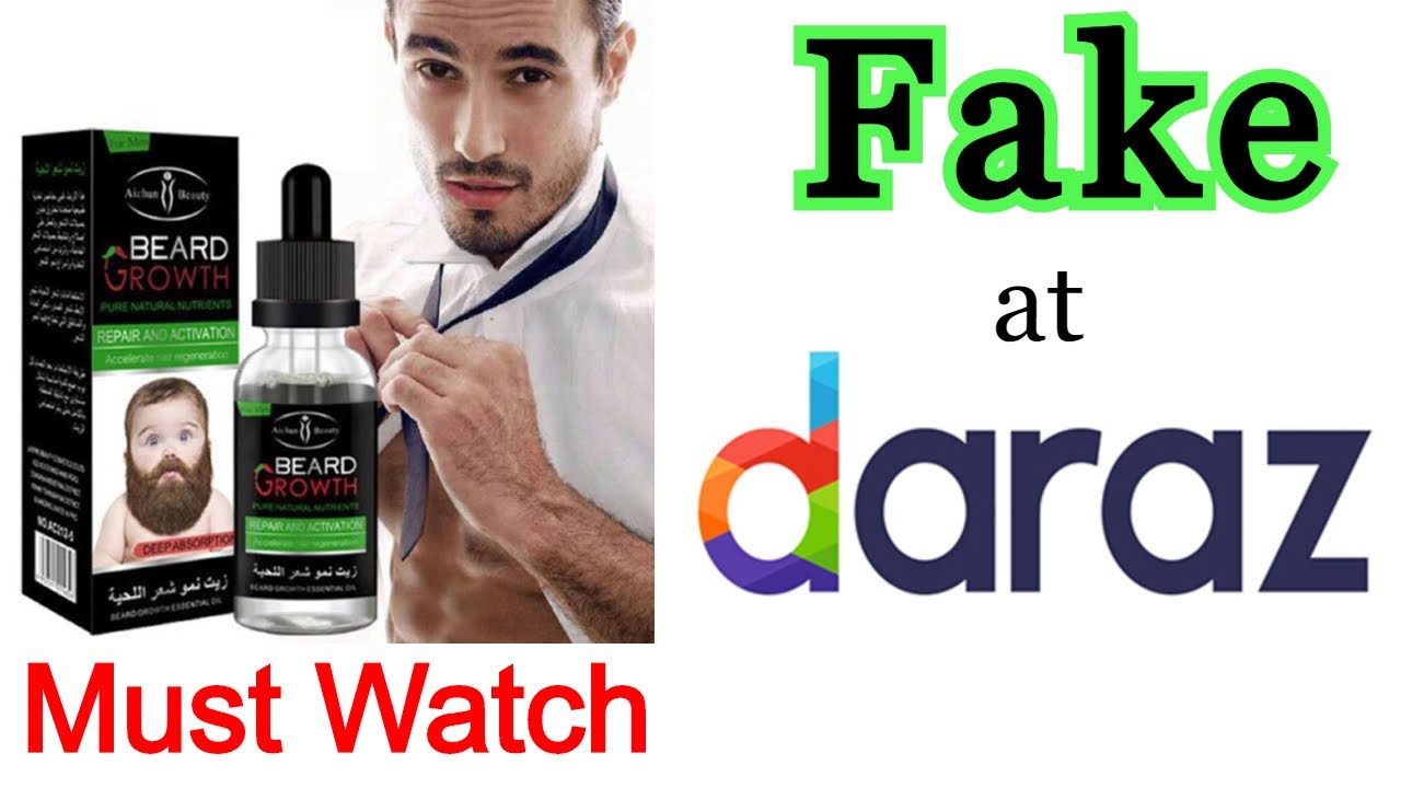 Fake Aichun Beauty Beard Growth oil on Daraz Aichun Beauty Beard oil Honest reviews from
