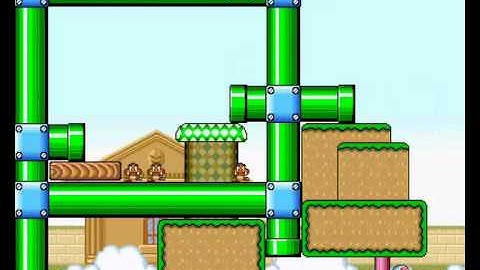 SMBX custom level-Pipes in the sky