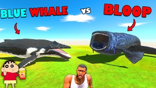 BLUE WHALE vs BLOOP | ALL NEW UNITS BATLLE in Animal Revolt Battle Simulator FRANKLIN and SHINCHAN