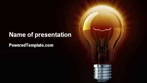 Light Bulb PowerPoint Template by PoweredTemplate.com