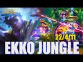 Wild Rift - EKKO 1v9 PERFECT JUNGLE GAMEPLAY - GM LOBBY