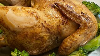 Basic Rotisserie Chicken recipe/ فراخ مشويه على طريقه المحلات بدون سيخ