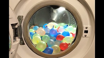 Experiment - 100 Water Balloons - in a Washing Machine - Centrifuge