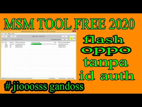 Oppo MSM Flash Version 2020 Free Working Offline no | tanpa auth