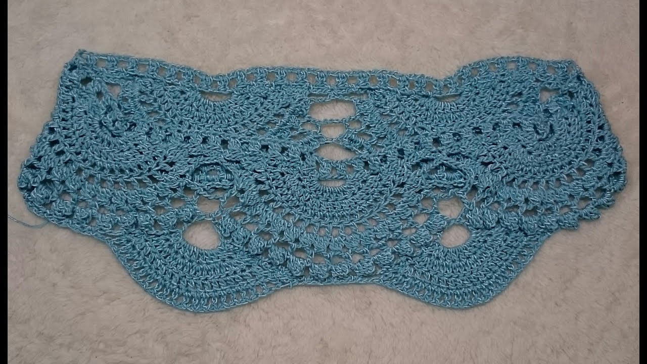 DIY CROCHET PONTO LEQUE CIRCULAR PARA VESTIDO SAIAS BLUSAS ETC HD