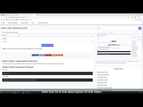Snefru Hash Generator Online