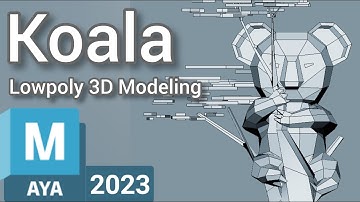 Koala Bear Low Poly 3d modeling (Autodesk Maya tutorial)