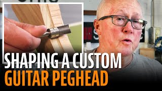 How to shape a custom guitar peghead