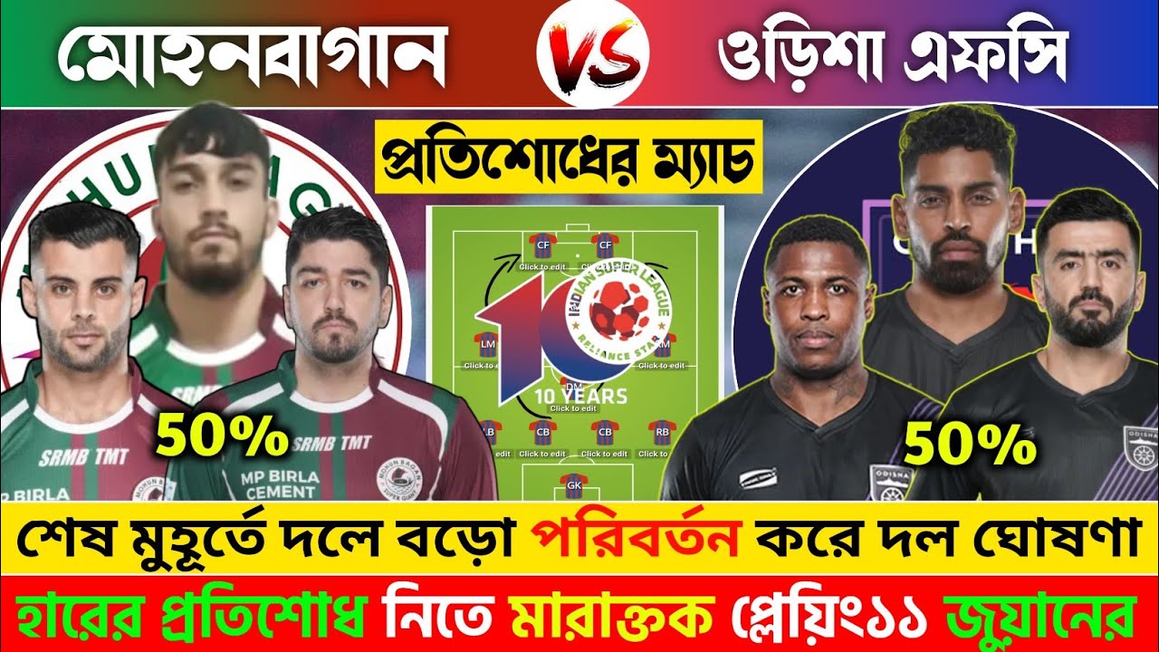 Mohun Bagan Vs Odisha FC ISL Match Mohunbagan Playing11 Today ISL mohun bagan vs odisha fc isl match mohunbagan playing11 today isl