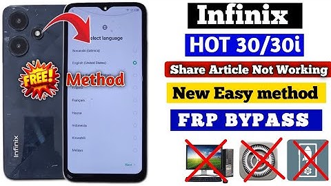 Infinix Hot 30/30i ( X669C ) FRP Bypass Without PC | 2025 
