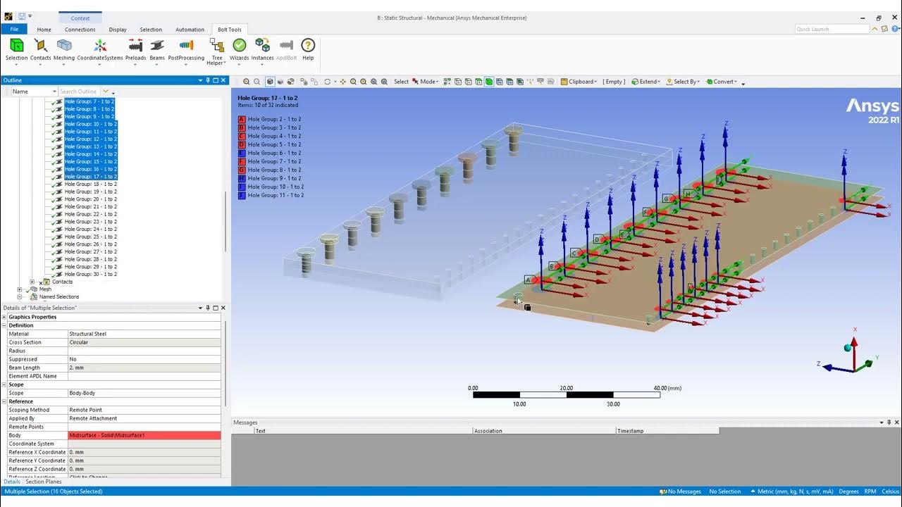 Ansys bolt setup tools YouTube