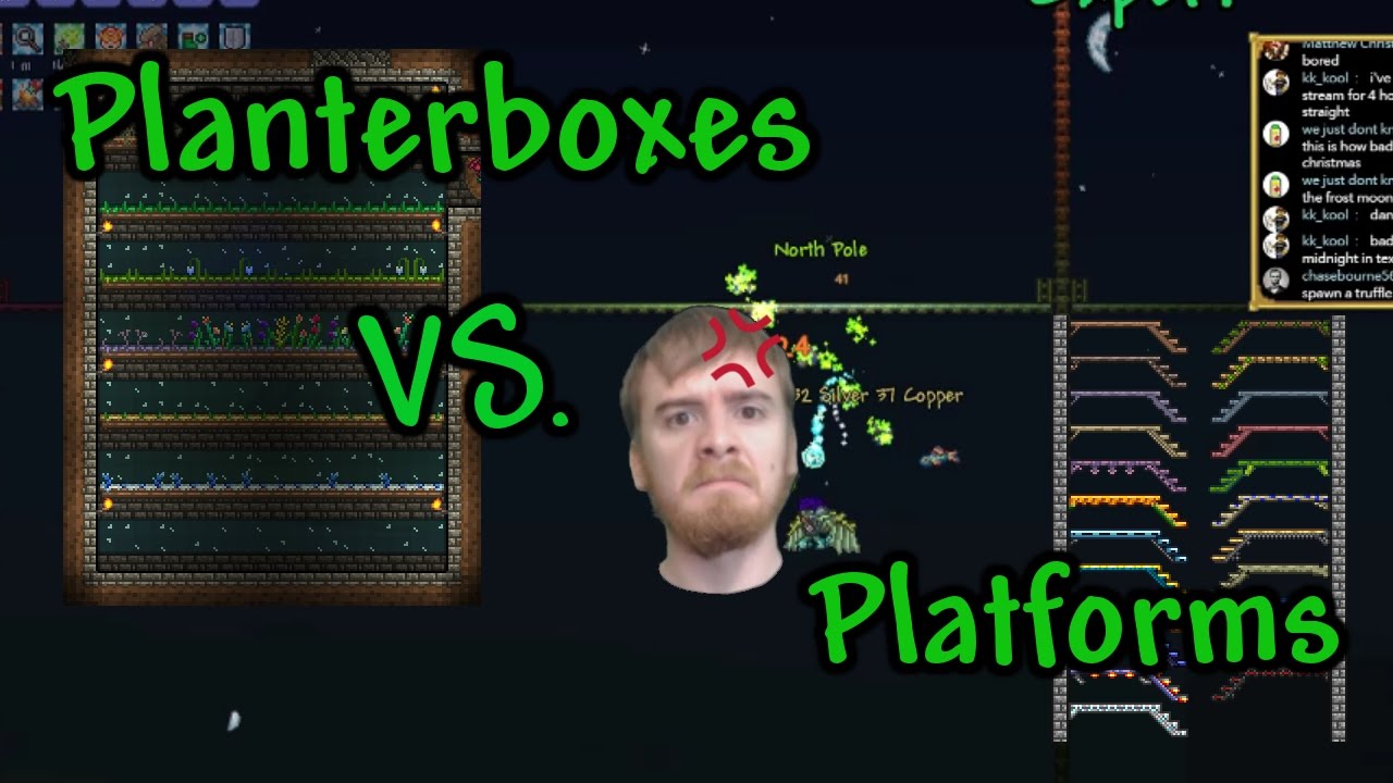 Terraria: planter boxes vs platforms youtube