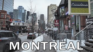 Montreal, Quebec - Weekday Morning Walk in Downtown - January 2024