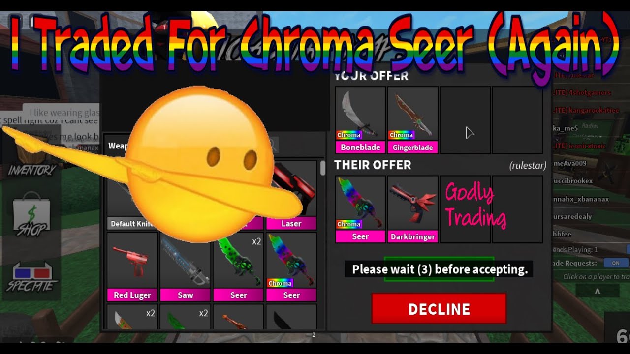 Trading C heat and Red Seer for Chorma Laser : r/Mm2subreddit