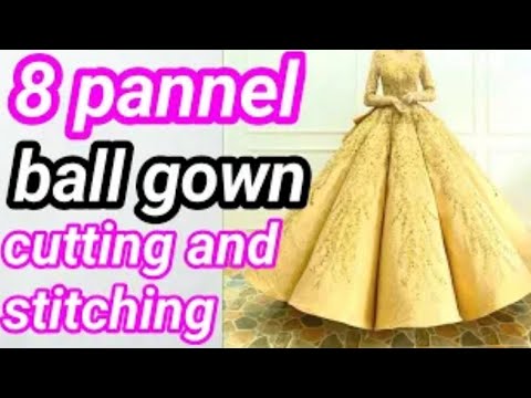 Part 2 | umbrella gown | dress cutting and stitching | 5-6 years girl dress  cutting and stitching - YouTube