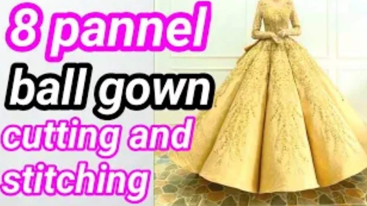 Party wear gown cutting and stitching/ Eid Special outfit cutting and/  Designer gown cutting - YouTube