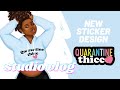 STUDIO VLOG | QUARANTINE THICC STICKER DESIGN IN ADOBE ILLUSTRATOR | TAWANA SIMONE✿